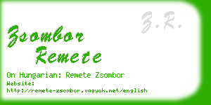 zsombor remete business card